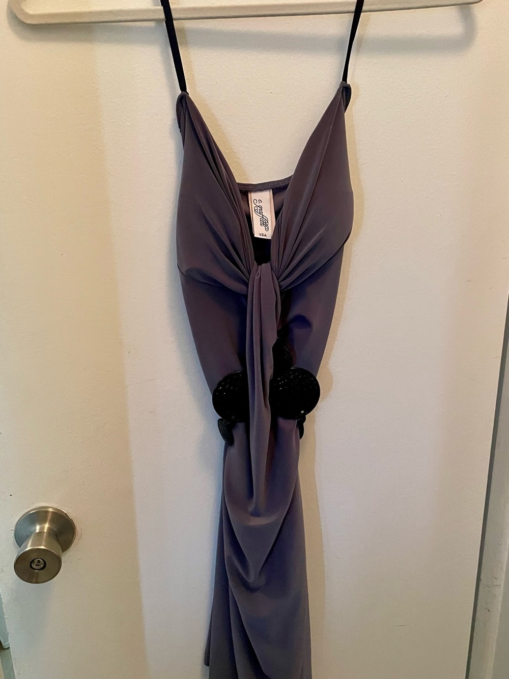 Strapless Purple Midi Dress